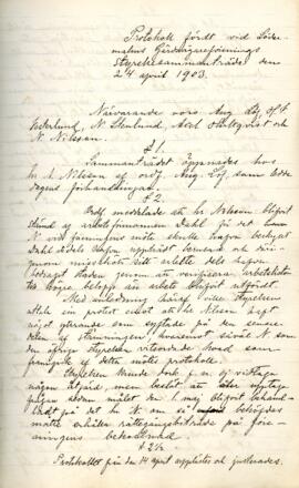 Styrelseprotokoll 1903-04-24
