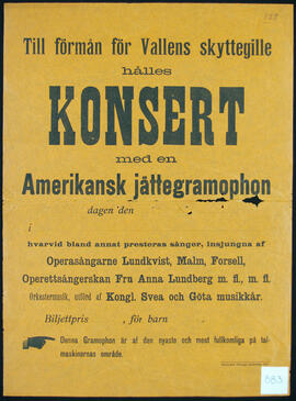 Affisch nr 0883, konsert