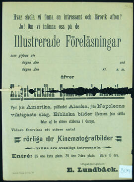 Affisch nr 0809, föreläsning