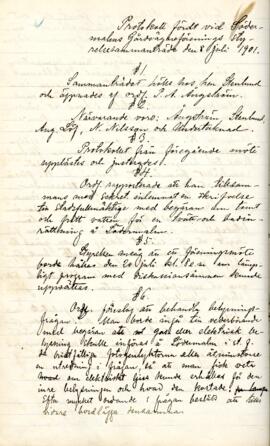 Styrelseprotokoll 1901-07-08