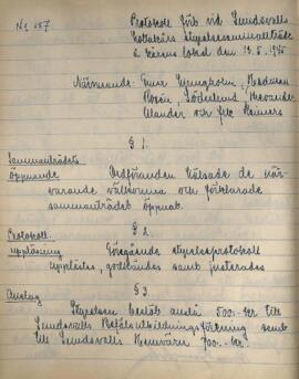 Styrelseprotokoll 1945-05-18