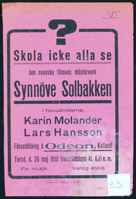 Affisch nr 0831, film