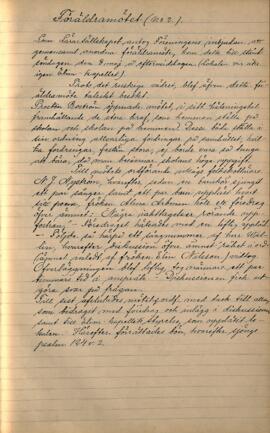 Rapport från föräldramötet 1904-05-08