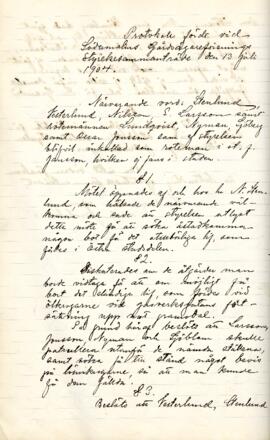 Styrelseprotokoll 1904-07-13