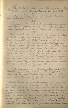 Protokoll 1893-04-28