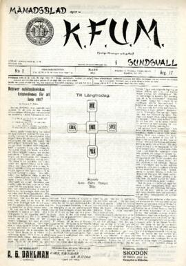 Månadsblad, K.F.U.M i Sundsvall, Nr 2, 1921