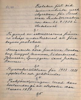 Styrelseprotokoll 1938-09-26