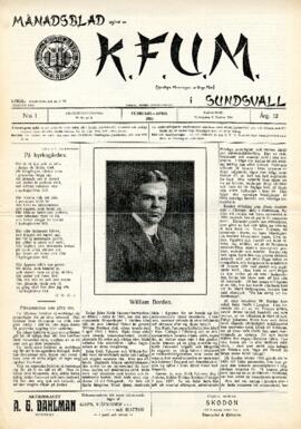 Månadsblad, K.F.U.M i Sundsvall, Nr 1, 1916