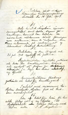 Årsmötesprotokoll 1903-02-14