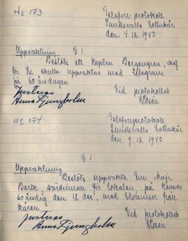 Styrelseprotokoll 1943-12-09