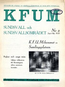 Månadsblad, K.F.U.M i Sundsvall, Nr 6, 1939