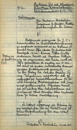 Styrelseprotokoll 1942-01-13
