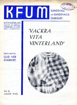 Månadsblad, K.F.U.M i Sundsvall, Nr 8, 1940