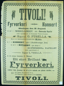 Affisch nr 0669, fyrverkeri, konsert