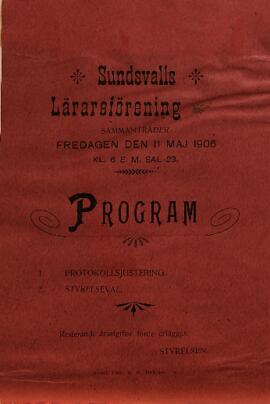 Protokoll 1906-05-11, program