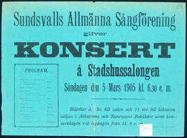 Affisch nr 2446, konsert