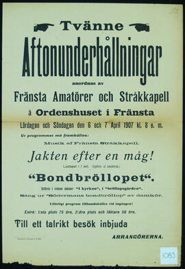 Affisch nr 1083, teater, musik
