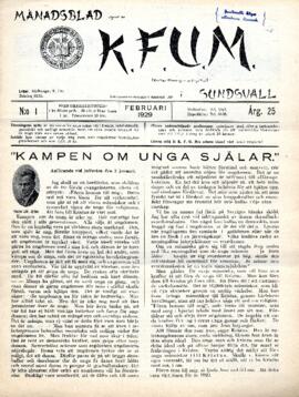 Månadsblad, K.F.U.M i Sundsvall, Nr 1, 1929