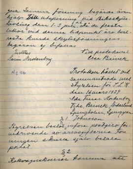 Styrelseprotokoll 1939-03-16