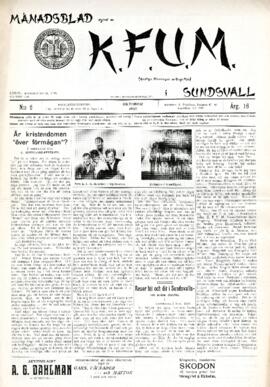 Månadsblad, K.F.U.M i Sundsvall, Nr 6, 1920