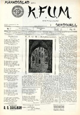 Månadsblad, K.F.U.M i Sundsvall, Nr 7, 1917