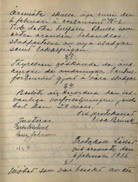 Årsmötesprotokoll 1936-02-06