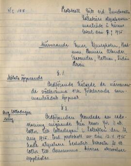 Styrelseprotokoll 1945-09-07