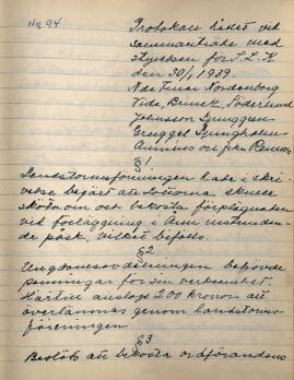 Styrelseprotokoll 1939-01-30