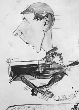 Karikatyrteckning, Medelpad, 1931