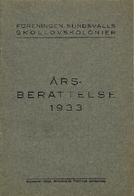 Års- och revisionsberättelse 1933