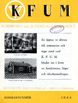 Månadsblad, K.F.U.M i Sundsvall, Nr 3-4, 1944