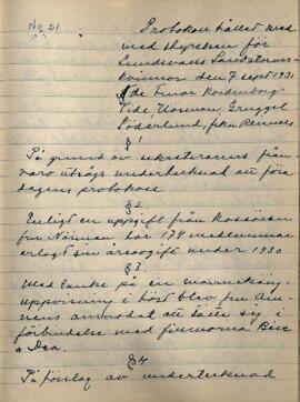 Styrelseprotokoll 1931-09-07