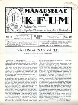 Månadsblad, K.F.U.M i Sundsvall, Nr 8, 1932