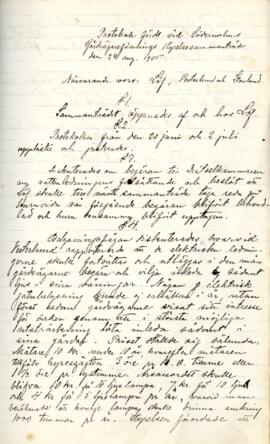 Styrelseprotokoll 1905-08-24
