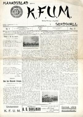 Månadsblad, K.F.U.M i Sundsvall, Nr 2, 1925