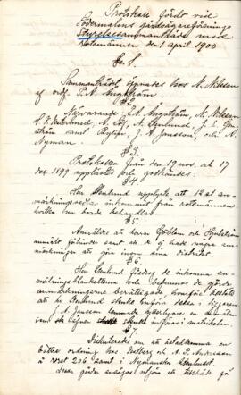 Styrelseprotokoll 1900-04-01