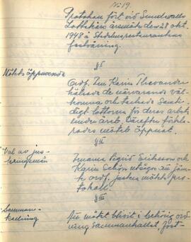 Årsmötesprotokoll 1948-10-28