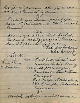 Styrelseprotokoll 1930-02-19
