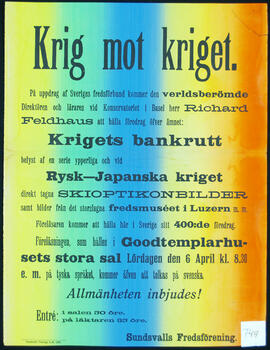 Affisch nr 0749, föredrag