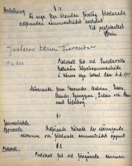 Styrelseprotokoll 1947-02-06