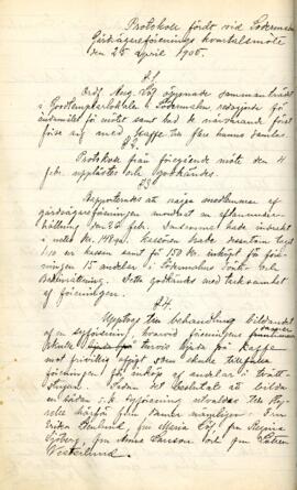 Sammanträdesprotokoll 1905-04-25