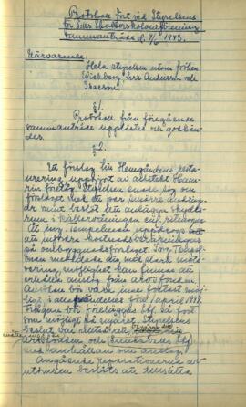 Styrelseprotokoll 1943-06-09