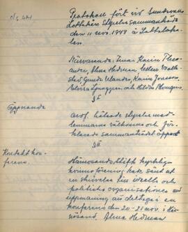 Styrelseprotokoll 1948-11-11