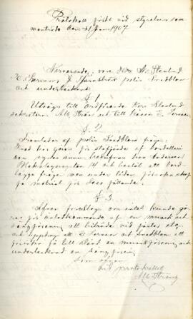 Styrelseprotokoll 1907-01-31