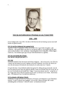 Transkribering, Intervju med Henning Larsson, Usland, Stöde, Band 226, 1994-05-03
