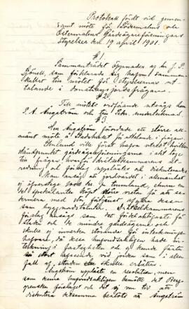Styrelseprotokoll 1901-04-19
