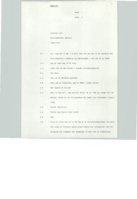 Transkribering, Intervju med Knut Backlund, Matfors, Band 1, sida A, 1982-07-01