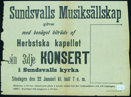 Affisch nr 0874, konsert