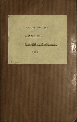 Dagbok för avd III 1928