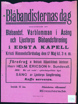 Affisch nr 1384, nykterhet, föredrag
